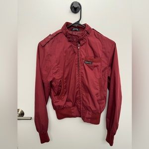 Members Only Burgundy Crop Jacket